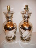 Pair of Mercury Glass Lamps