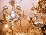 Pair of Silver Plated Chandeliers