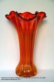 Large Red Hand-blown Vase