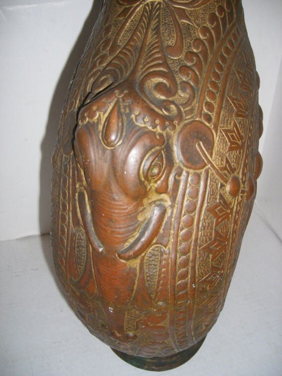 Hammered Copper Vase In Good Condition For Sale In New York, NY