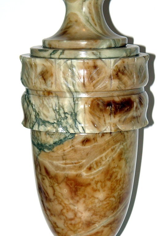 Large Amber Alabaster Lamps