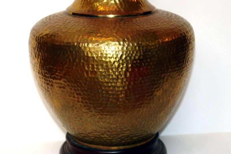 Hammered Brass Lamp