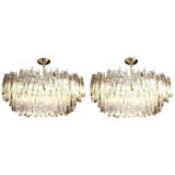 Set of 3 Oval Venini Light Fight Fixtures