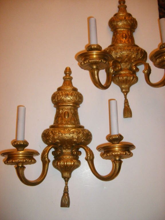 Pair of Large Caldwell Sconces For Sale 1