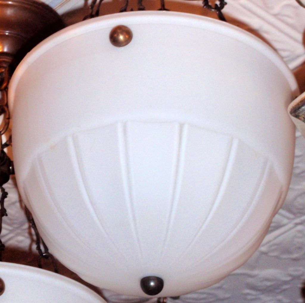 Pair of Milk Glass Light Fixtures