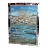 Antique Painted Silk Panel