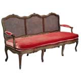 EARLY 18TH CENTURY PAINTED LOUIS XV SOFA