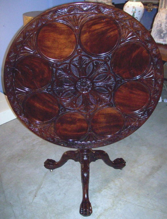 IRISH CHIPPENDALE DRINKS TABLE