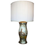 Vintage DECOPAGE LAMP