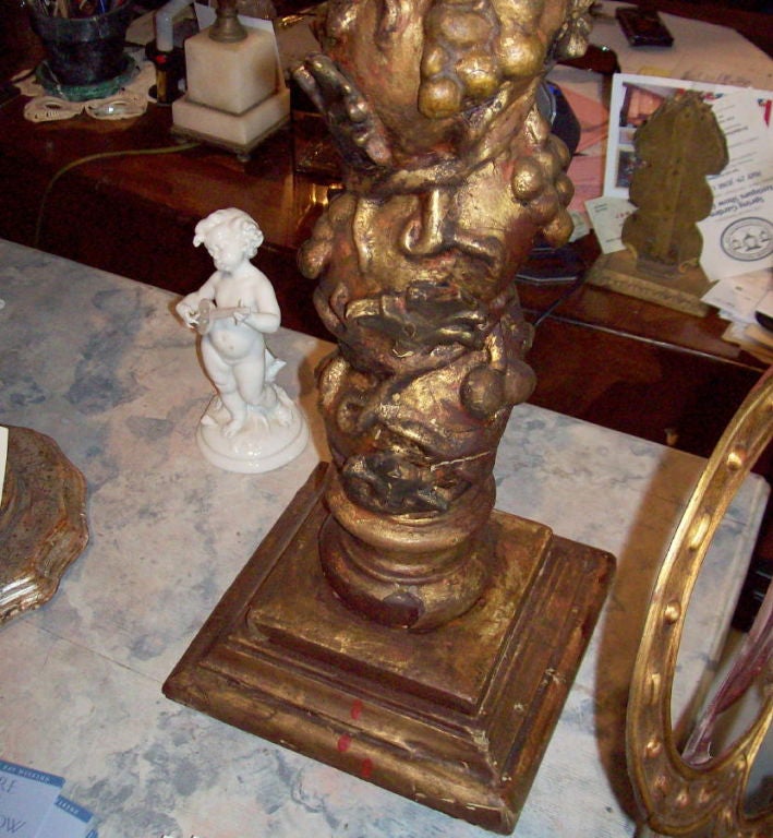 Pair of 19th Century Twisted Column Lamps In Excellent Condition In West Palm Beach, FL
