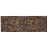 LARGE 17TH CENTURY CARVED WALNUT PANEL