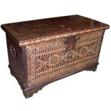 BONE INLAID OTTOMAN BOX