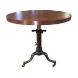Sculptor's Cast Iron Table Base with Micarta Top