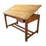Vintage Wooden Dietzgen Drafting Table