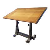 Vintage Unique Industrial Drafting Table