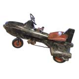 Vintage Metal Toy Peddle Airplane / Car