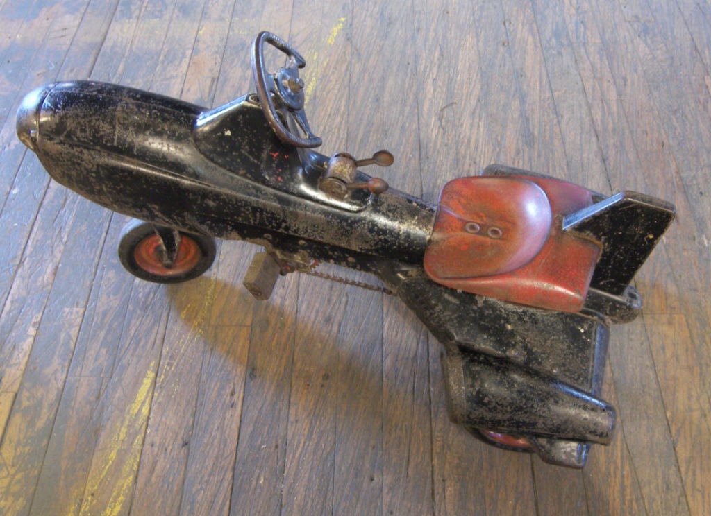 Vintage Metal Toy Peddle Car