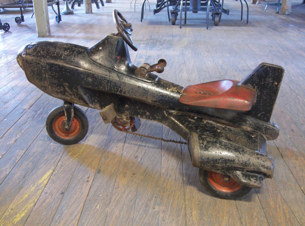 American Vintage Metal Toy Peddle Airplane / Car