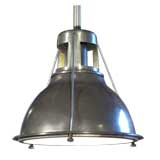 Vintage Industrial Ceiling Metal Holophane Light / Lamp