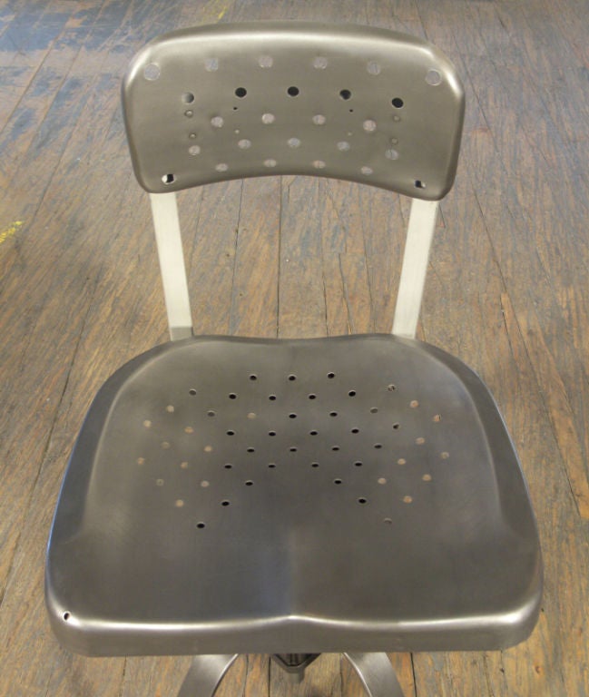 American Vintage Industrial Metal Steel Remington Rand Adjustable Chair Modern