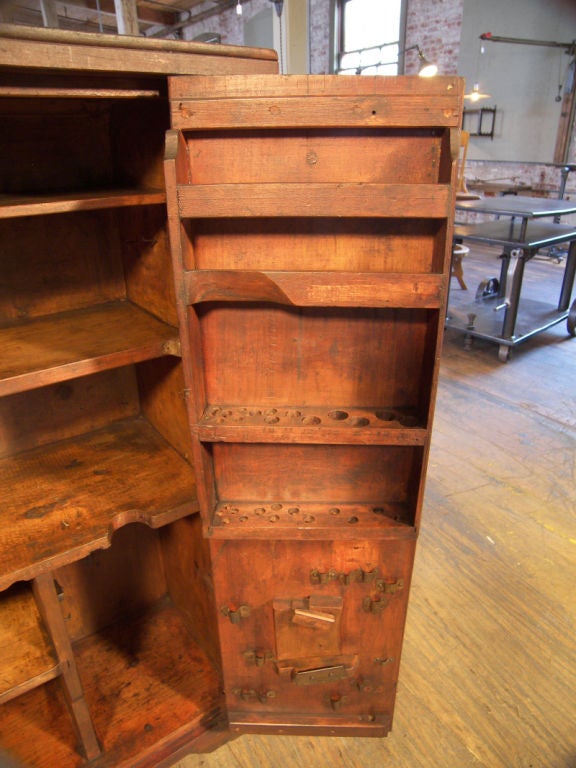 Vintage Industrial Wood Cabinet Maker's Floor Standing Tool