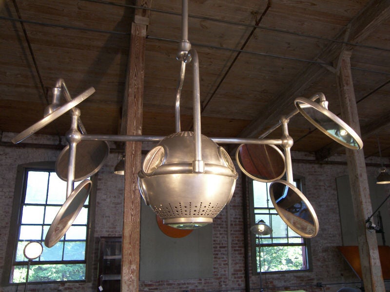 Brass Multi Beam Metal & Glass Ceiling Surgical / Medical Light / Lamp