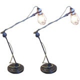 Pair of Cast Iron McCrosky Industrial Table / Desk Lamps