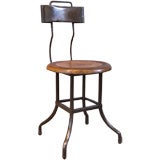 Vintage Industrial Unique Wood & Metal Stool