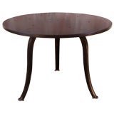 Vintage Industrial Micarta Round Top & Cast Iron Table