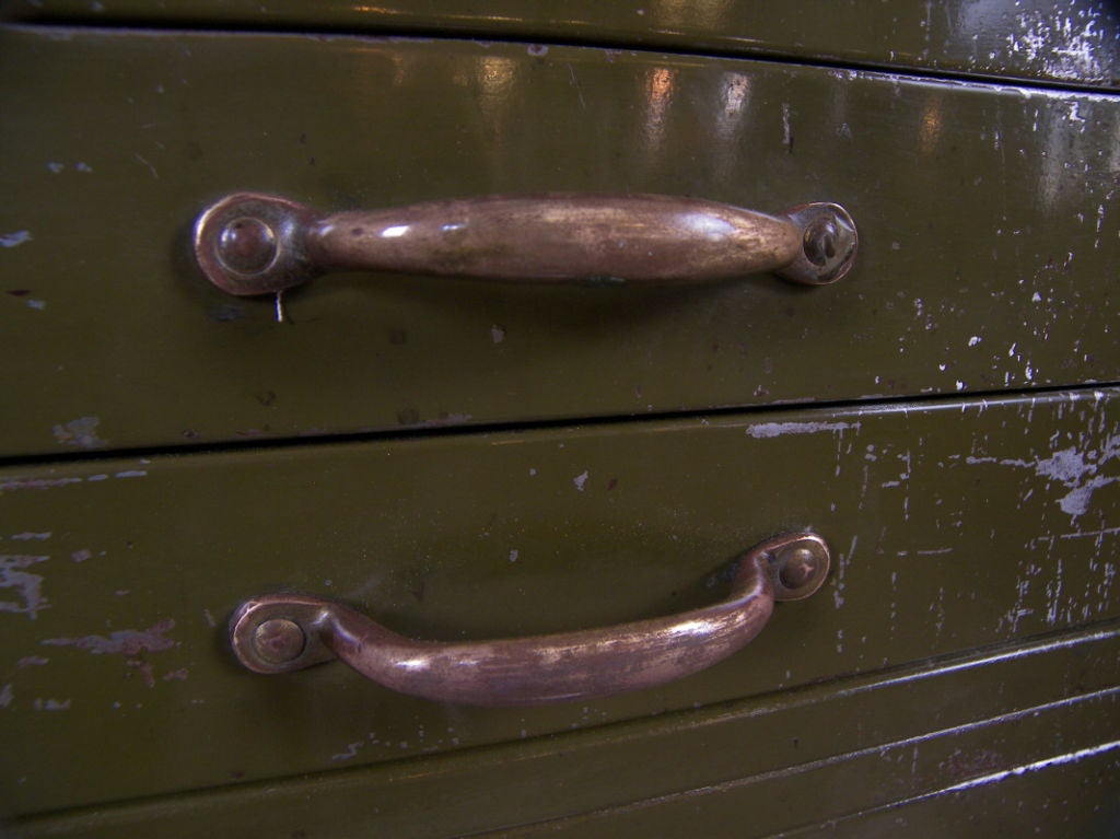 American Vintage Industrial Metal Flat File Cabinet