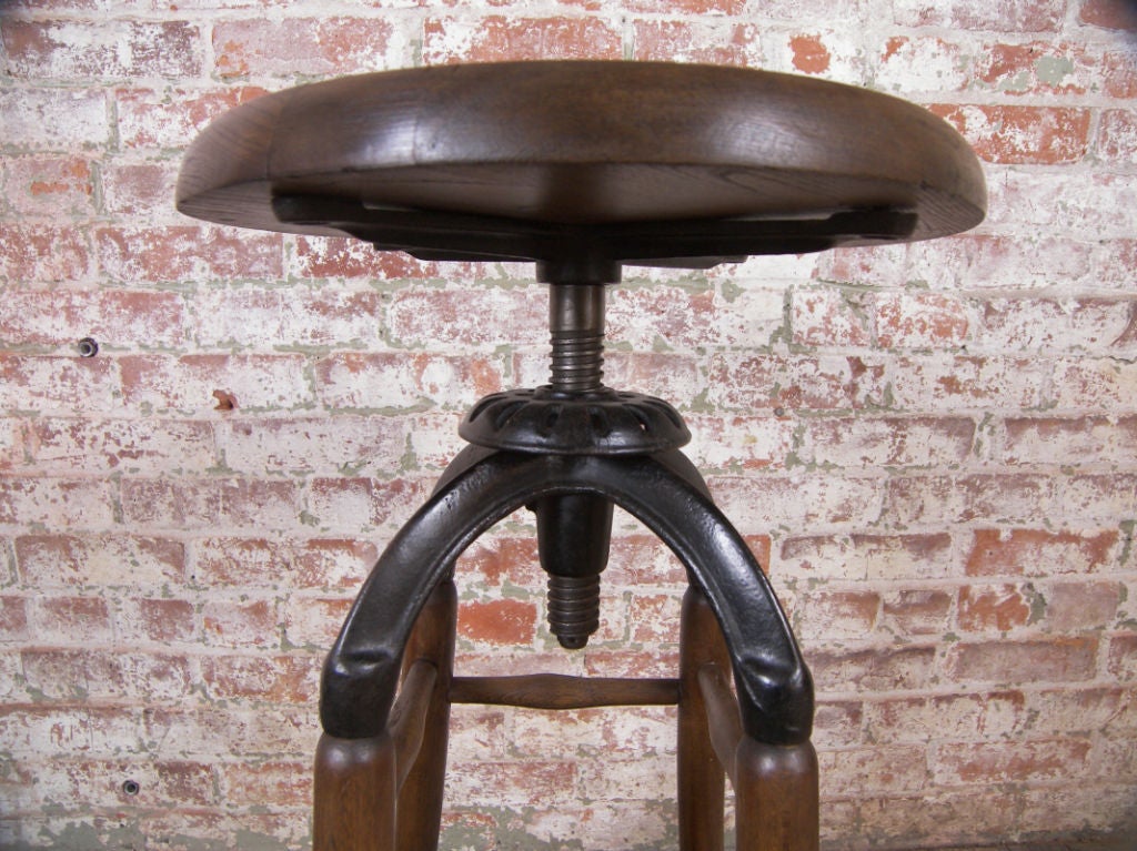 vintage cast iron stool