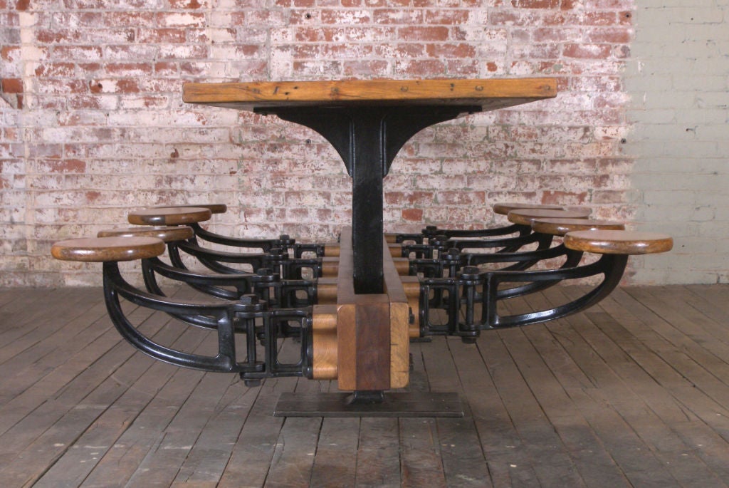 table with swing out seats