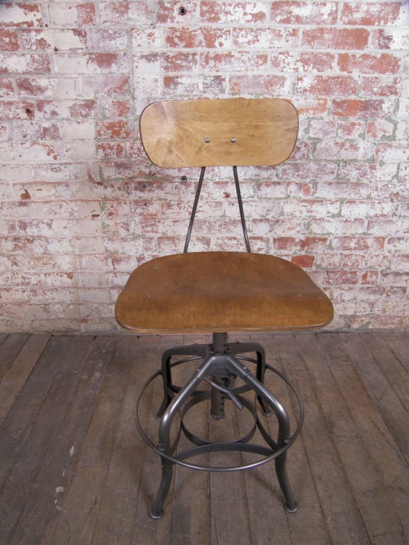 Pair of Vintage Adjustable Toledo Drafting Chairs