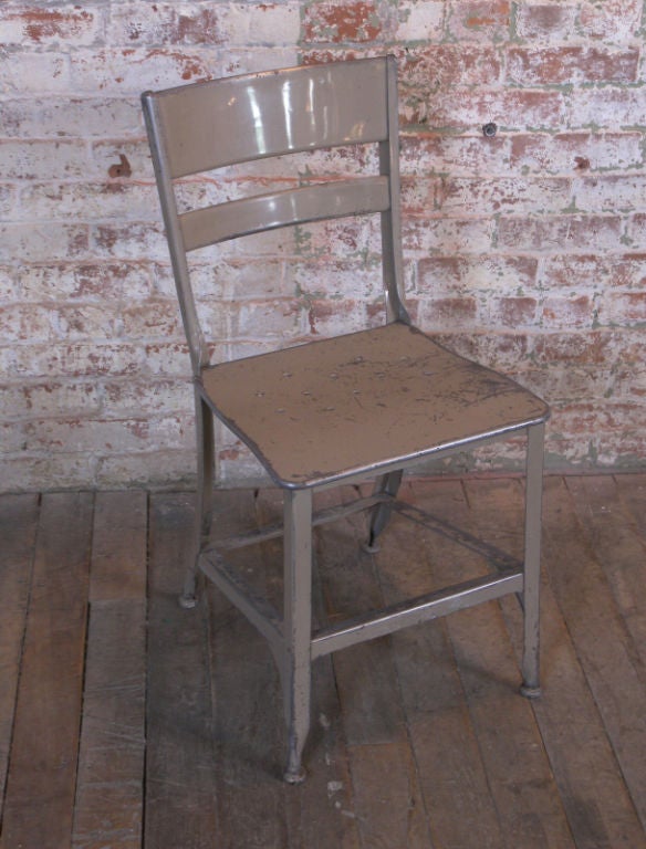Set of 10 Vintage Industrial, Toledo Metal Dining Chairs 1