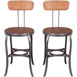 Pair of Vintage Wood & Metal Toledo Chairs