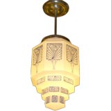 Period Art Deco Globe Chandelier