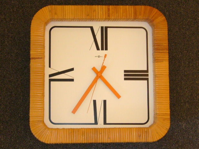 American George Nelson Rattan Clocks for Howard Miller