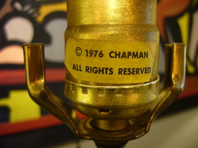 Große Lampe aus gewebtem Messing von Chapman Lamps, 1970er Jahre im Angebot 2
