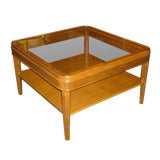 Heywood Wakefield Style Glass Top Table
