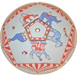 Vintage 1950S GLASS CIRCUS LIGHT SHADE