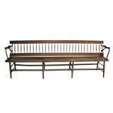 Antique 1890'S AMERICAN TRAIN STATION BENCH