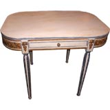 FRENCH ART DECO PAINTED ONE DRAWER TABLE