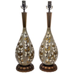PAIR OF 1960S PAINTED LAMPS