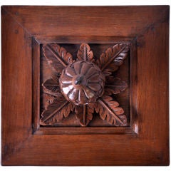 Carved Wood Ceiling Medallion