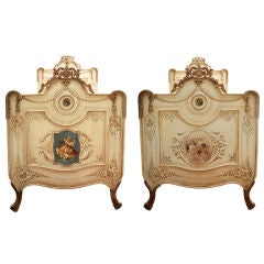 Antique PAIR OF FRENCH TOLE BEDS