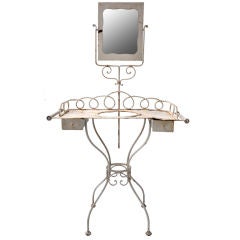 FRENCH IRON VANITY TABLE