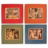 PARIS LA NUIT BY MONTJOI - SET OF 4 SIGNED AND NUMBERED
