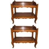 PAIR OF FRENCH CHERRY WOOD END TABLES