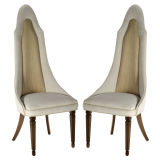 Pair of Hollywood Regency High-Back chairs