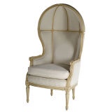 Louis XVI Painted Hooded Chair